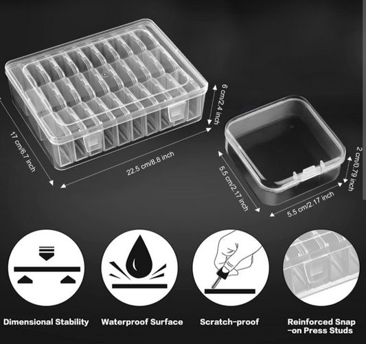 30 PCs Jewelry Organizer Storage Box | Transparent Beads & Craft Supplies Organizer