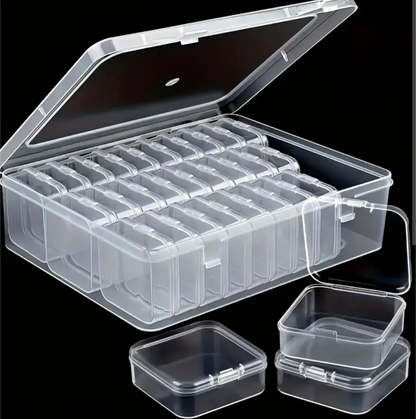 30 PCs Jewelry Organizer Storage Box | Transparent Beads & Craft Supplies Organizer