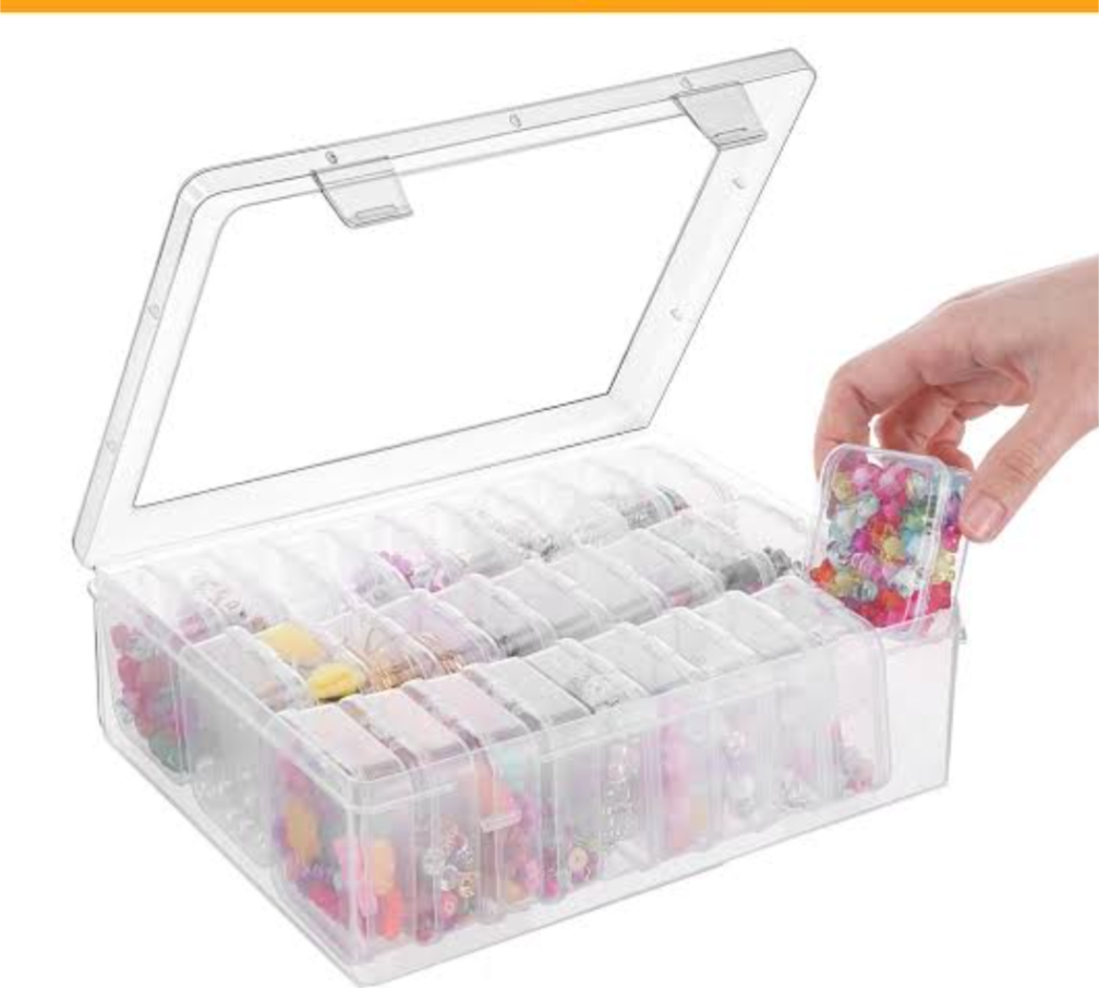 24 PCS Jewelry Organizer Storage Box Set | Transparent Beads Organizer for Jewelry Making, Seed Beads, Rhinestones & DIY Craft Supplies