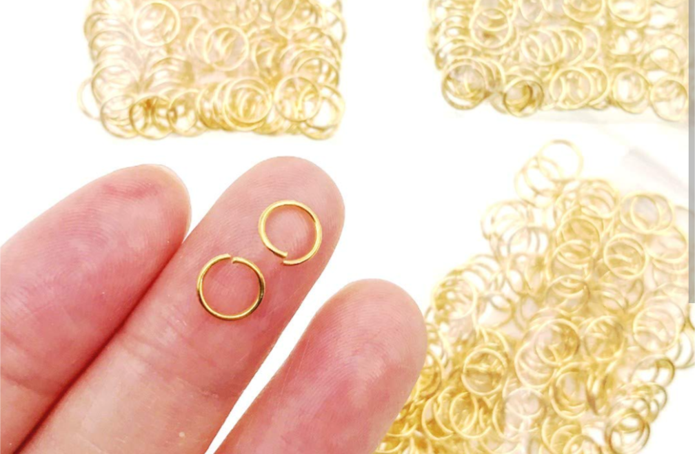 100 PCS Golden Jump Rings for Jewelry Making – Premium Metal Open Rings for DIY Crafts, Earrings, Necklaces & Bracelets