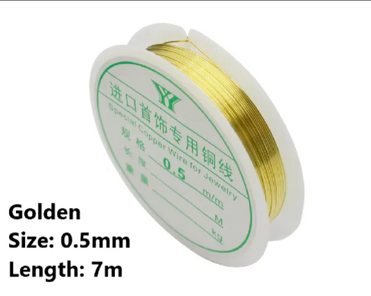 Jewelry Making Wire 0.5mm & 0.6mm – Gold & Silver Craft Wire for DIY Jewelry Making