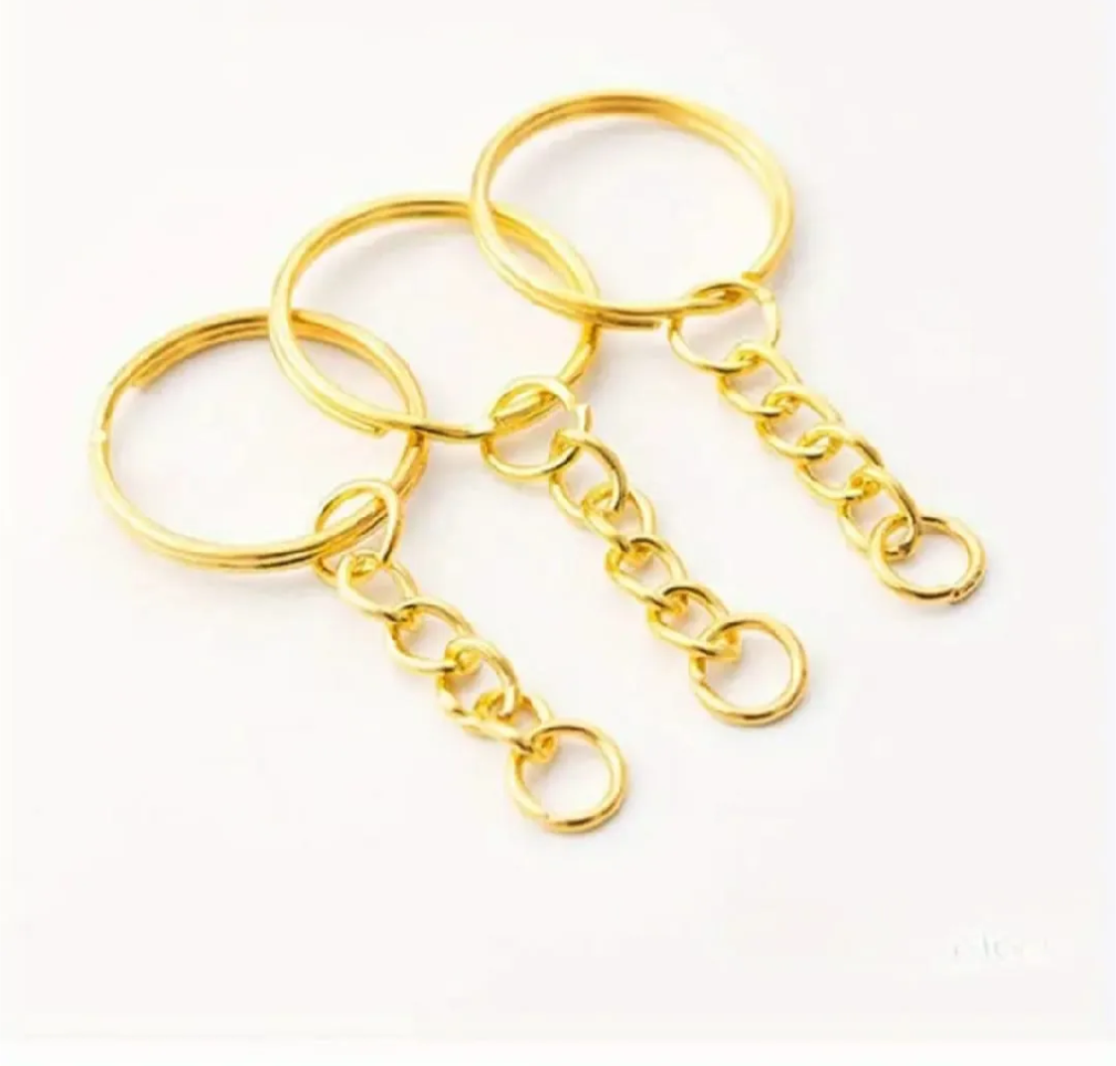 Pack of 10 Keychain Rings – Premium Metal Split Rings for Keychains, Jewelry Making & DIY Crafts