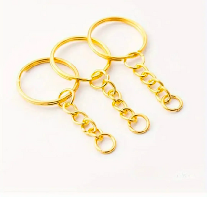 Pack of 10 Keychain Rings – Premium Metal Split Rings for Keychains, Jewelry Making & DIY Crafts