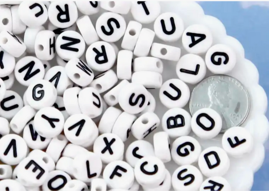 Pack of 100 PCs Alphabet Beads for Bracelet Making – Letter Beads for Jewelry & DIY Crafts