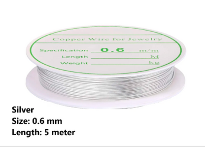 Jewelry Making Wire 0.5mm & 0.6mm – Gold & Silver Craft Wire for DIY Jewelry Making