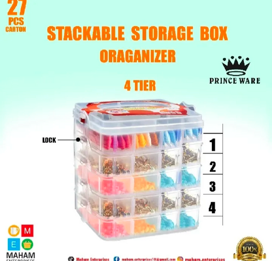 Layer Jewelry Organizer Box – Multi-Section Storage Case for Jewelry, Beads & Accessories