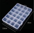 24 Grid Beads Organizer Storage Box | Transparent Plastic Jewelry Organizer Case with Adjustable Compartments for Beads, Rings & DIY Craft Supplies