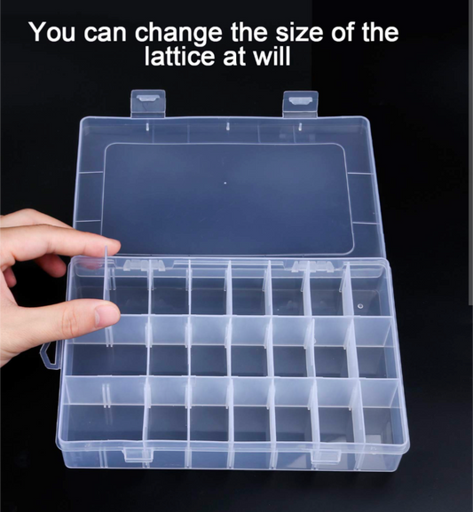 24 Grids Adjustable Jewelry Organizer Box 🎁