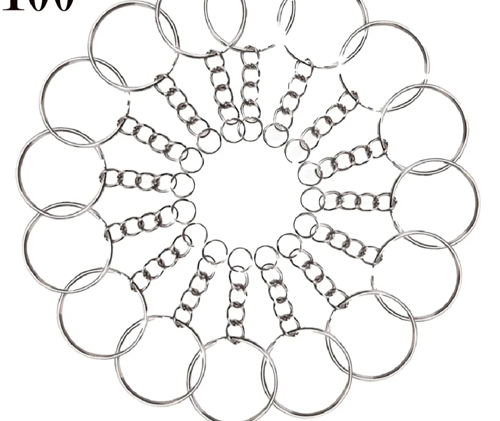 Pack of 10 Keychain Rings – Premium Metal Split Rings for Keychains, Jewelry Making & DIY Crafts