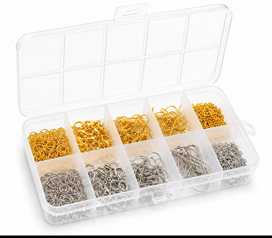 Mini Jewelry Accessories Box – Jewelry Making Findings & Craft Supplies Organizer