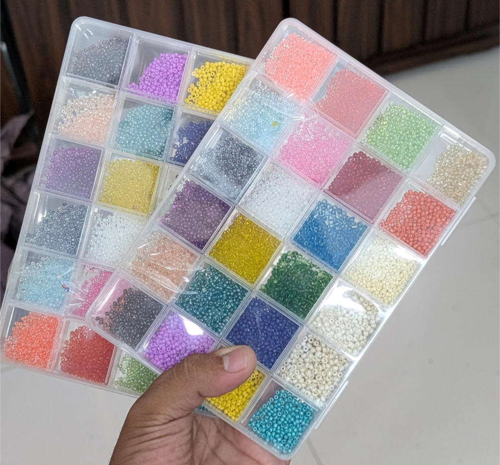 7000+ Premium Seed Beads Kit Box – 24 Luxury Colors for Jewelry Making, Bracelet, Necklace & DIY Crafts