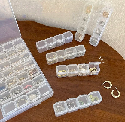 28 Grids Jewelry Organizer Box – Beads & Craft Storage
