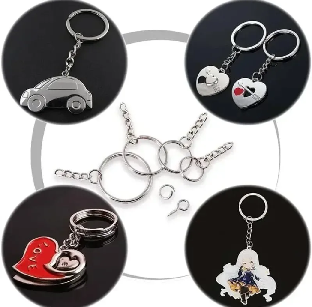 Pack of 10 Keychain Rings – Premium Metal Split Rings for Keychains, Jewelry Making & DIY Crafts