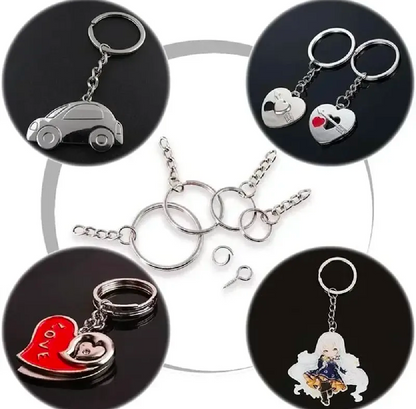 Pack of 10 Keychain Rings – Premium Metal Split Rings for Keychains, Jewelry Making & DIY Crafts