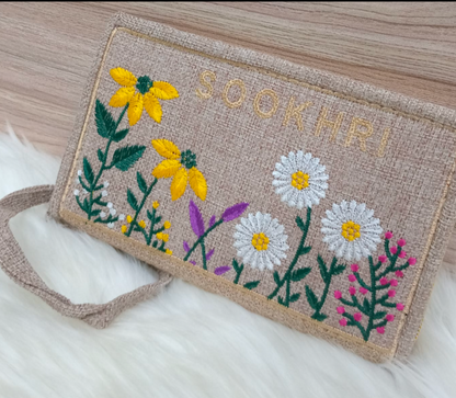 Embroidered Fancy Sookhri Clutch Bag | Handmade Traditional Embroidery Purse