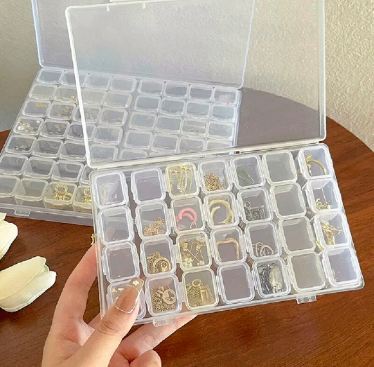 28 Grids Jewelry Organizer Box – Beads & Craft Storage