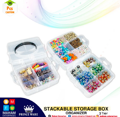 Layer 12 Section Jewelry Organizer Box – Multi-Purpose Storage Case for Jewelry & Accessories