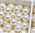 Pack of 100 White Pearl Beads – Medium Size Premium Faux Pearls for Jewelry Making, DIY Crafts & Decorations