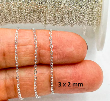 150cm Golden Cable Chain 3×2mm – Jewelry Making Chain for Necklace, Bracelet & DIY Crafts
