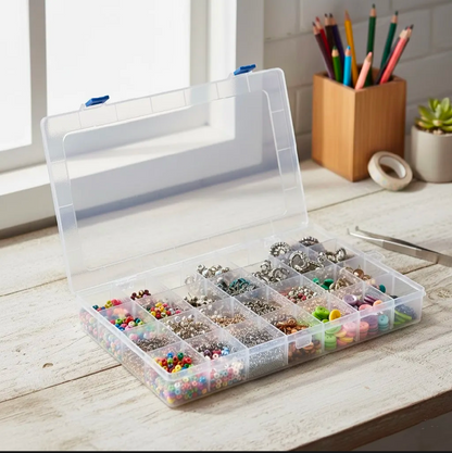 28 Grids Large Size Beads Organizer Box | Jewelry Making & Craft Storage