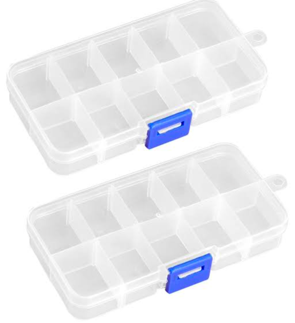 10 Grid Beads Organizer Storage Box – Transparent Plastic Jewelry Organizer for Beads, Stones, Diamonds & DIY Craft Supplies