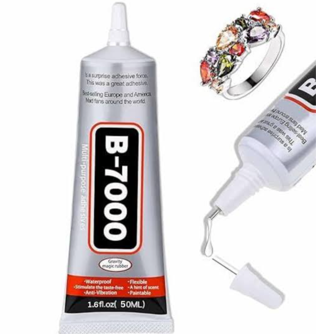 B7000 Glue 50ml – Multipurpose Industrial Adhesive for Jewelry Making, Rhinestones, Crafts, Mobile Repair & DIY Projects