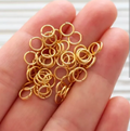 100 PCS Golden Jump Rings for Jewelry Making – Premium Metal Open Rings for DIY Crafts, Earrings, Necklaces & Bracelets