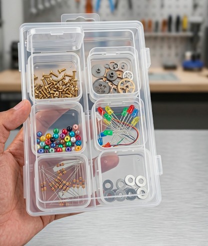 12 PCs Jewelry Organizer Box – Multi-Compartment Storage Box for Jewelry Making Supplies