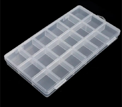 Beads Organizer Storage Box | Transparent Plastic Jewelry Organizer Case with Adjustable Compartments for Beads, Rings & DIY Craft Supplies