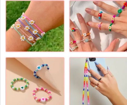 Full Seed Beads Kit Box – Mix Random Colors for Jewelry Making | DIY Bracelet & Necklace Beads Set