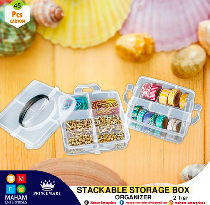 Layer 12 Section Jewelry Organizer Box – Multi-Purpose Storage Case for Jewelry & Accessories