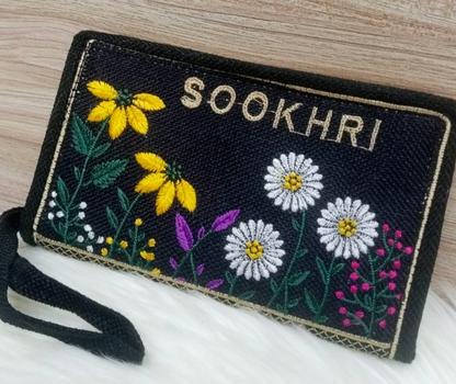 Embroidered Fancy Sookhri Clutch Bag | Handmade Traditional Embroidery Purse