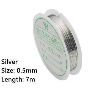 Jewelry Making Wire 0.5mm & 0.6mm – Gold & Silver Craft Wire for DIY Jewelry Making