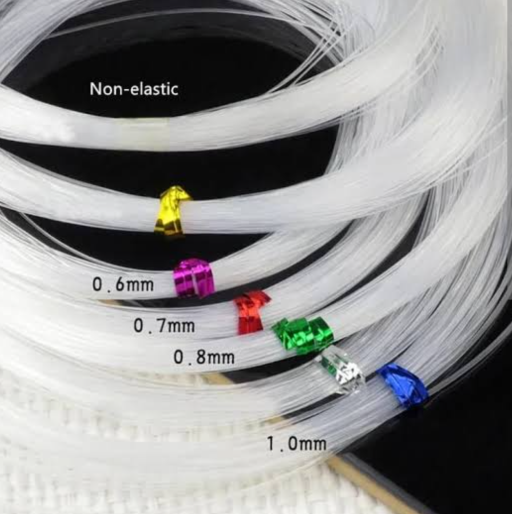 0.50mm Clear Fish Wire 60 Meter Roll – Strong Nylon Beading Thread for Jewelry Making, Bracelet, Necklace & DIY Crafts
