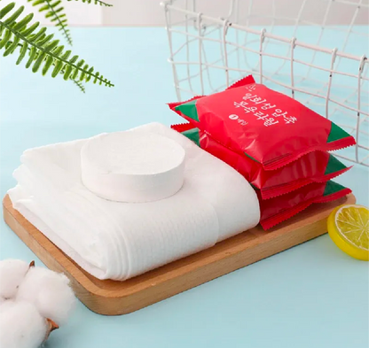 Pack of 5 PCs Disposable Compressed Bath Towels – Portable Cotton Towels 70×140cm