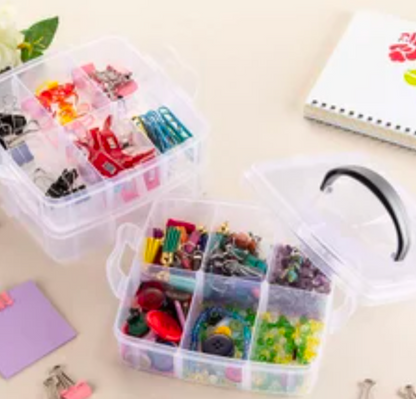 Layer Jewelry Organizer Box – Multi-Section Storage Case for Jewelry, Beads & Accessories
