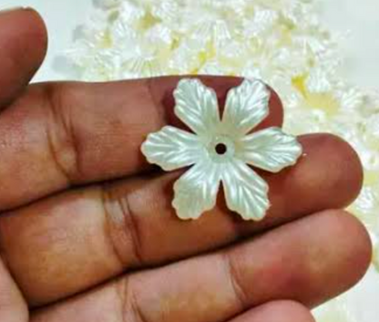 30 PCs Flower Style Pearl Beads for Jewelry Making & Resin Art