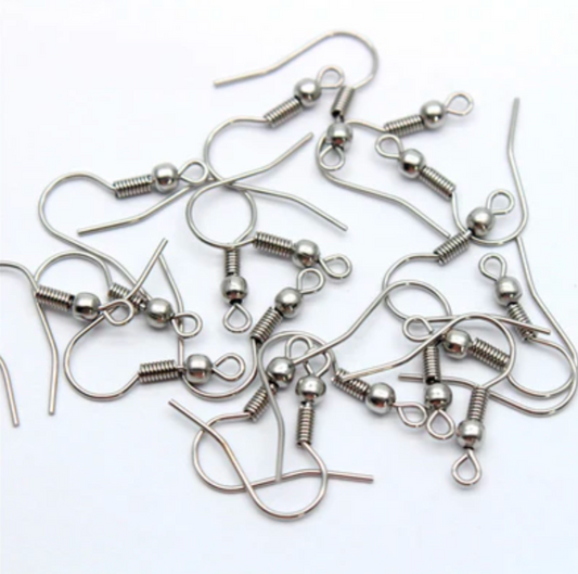 Pack of 30 PCS Earring Hooks Premium Quality – DIY Jewelry Making Ear Wires for Handmade Earrings
